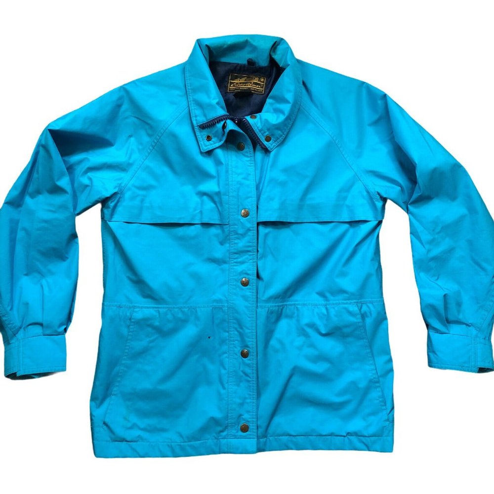 Vintage Eddie Bauer Womens Jacket Med Blue Bomber